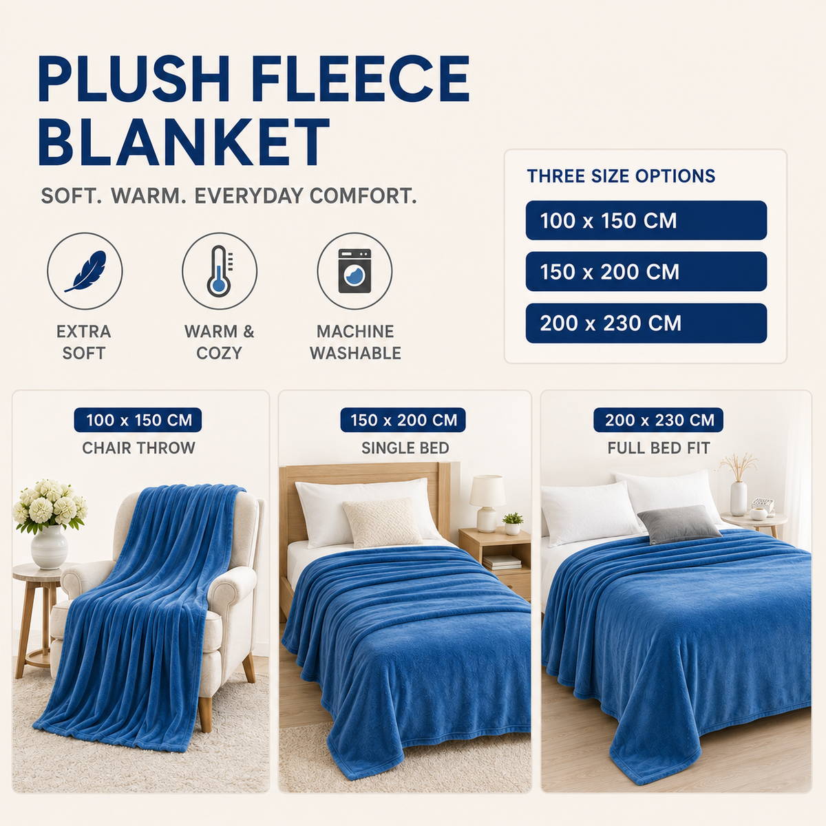 Thrives Outdoor | Snugluxe Lightweight Brushed Throw Blanket 2