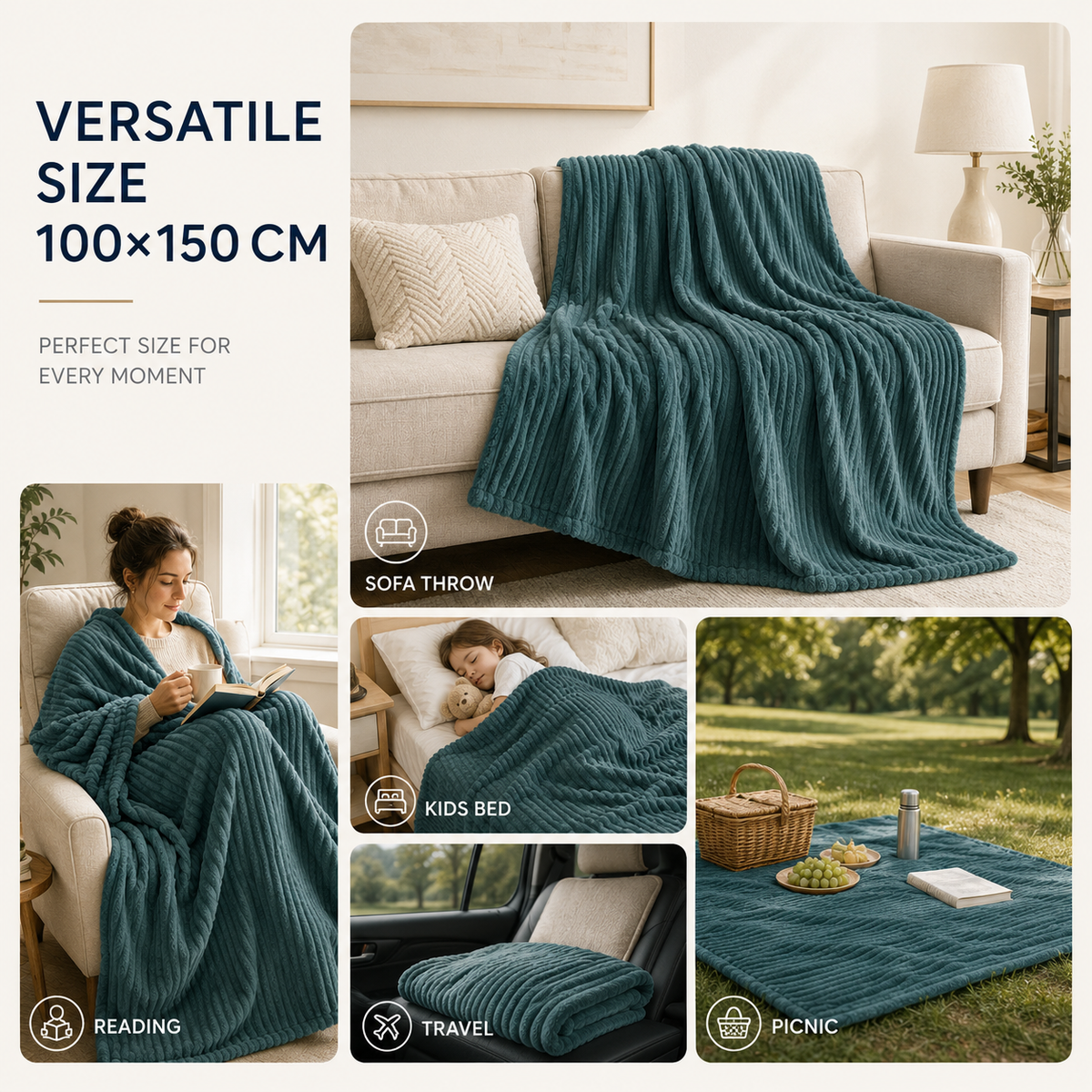 Thrives Outdoor | Thick Coral Velvet Throw 6