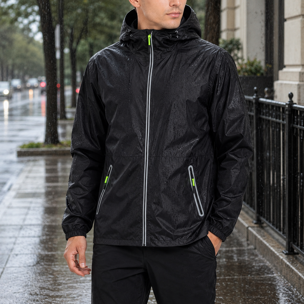 Thrives Outdoor | Velocira Hooded Cycling Rain Jacket 1