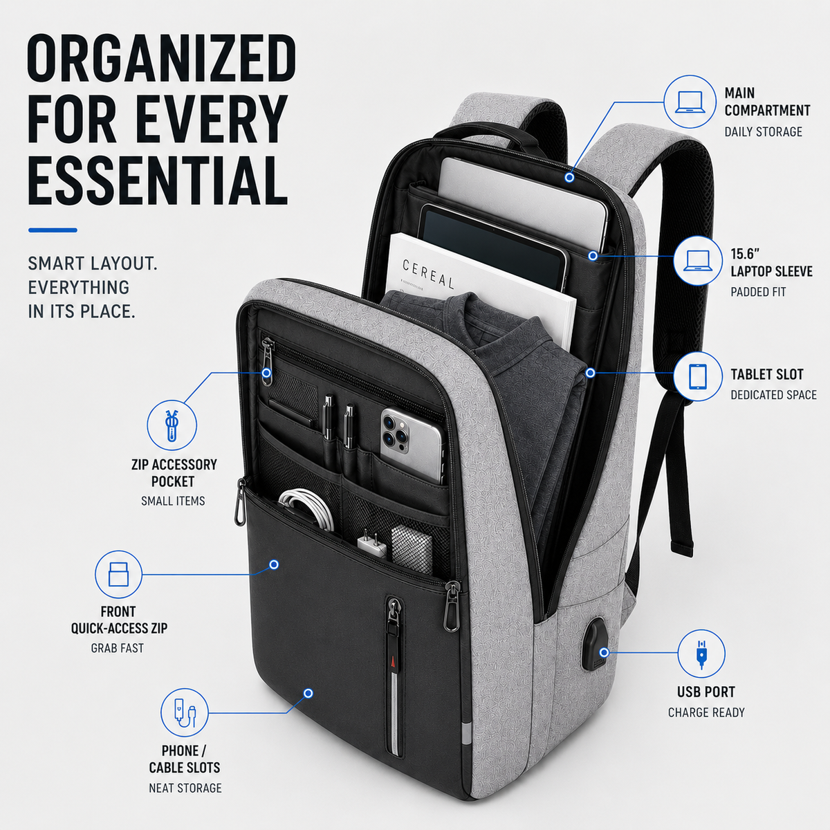 Thrives Outdoor | Waterproof Business Backpack 4