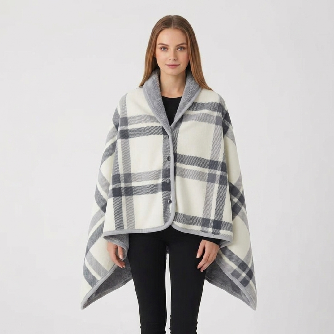 Thrives Outdoor | Wearable Flannel Shawl Blanket 0
