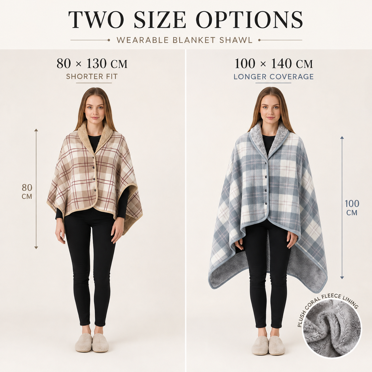 Thrives Outdoor | Wearable Flannel Shawl Blanket 2