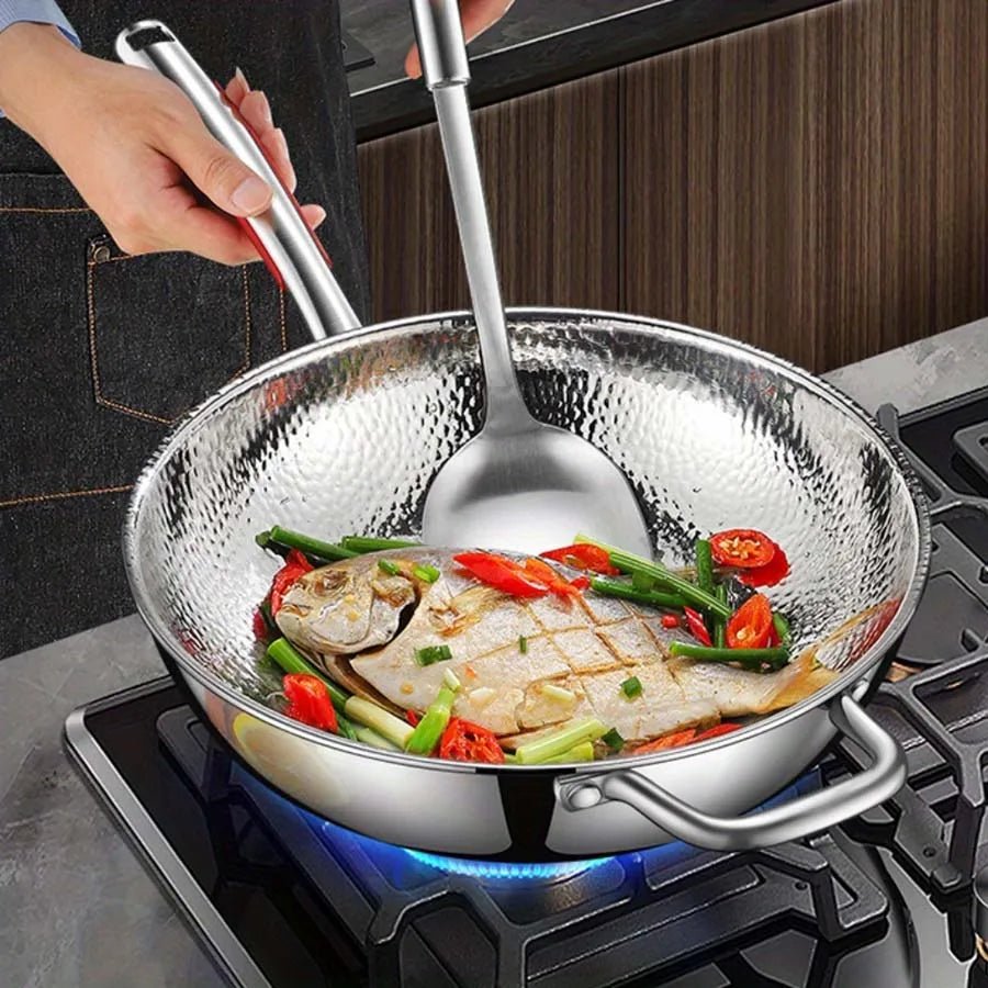 Titanium Wokpan Inductie 30 cm - Ronde Bodem voor Gezond Koken 2