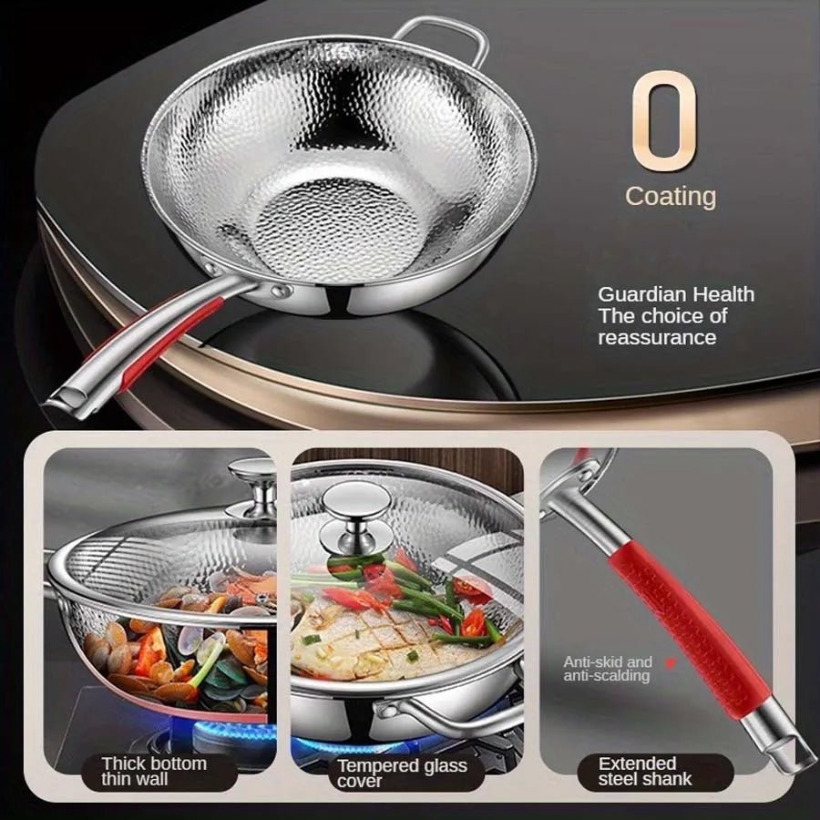 Titanium Wokpan Inductie 30 cm - Ronde Bodem voor Gezond Koken 4
