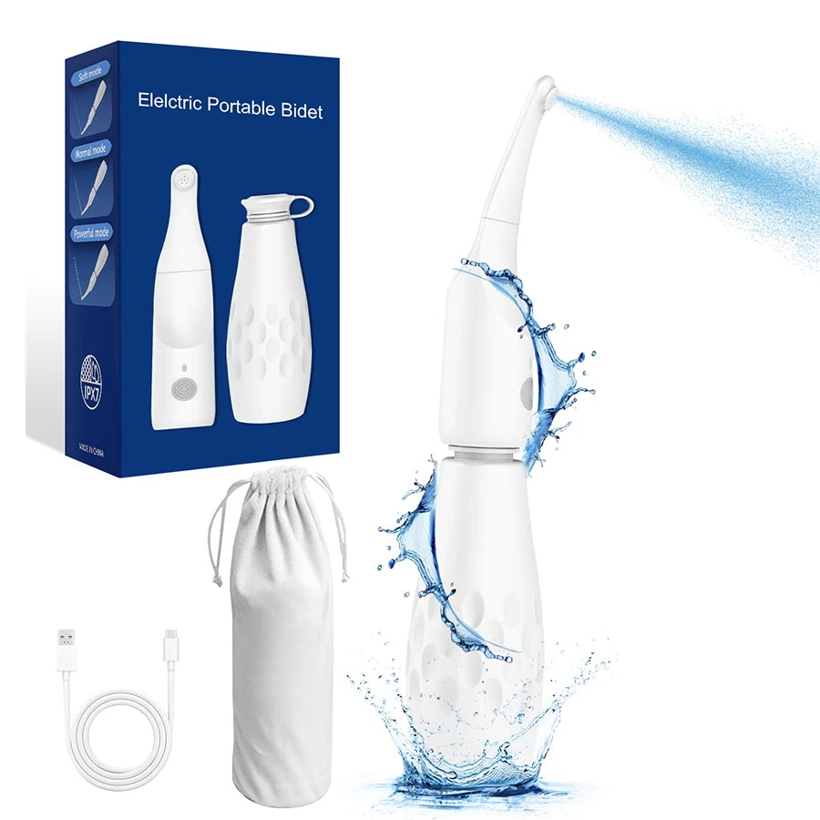 Tragbares USB-Bidet für persönliche Hygiene, wasserdicht, 80 Minuten Akkulaufzeit 0