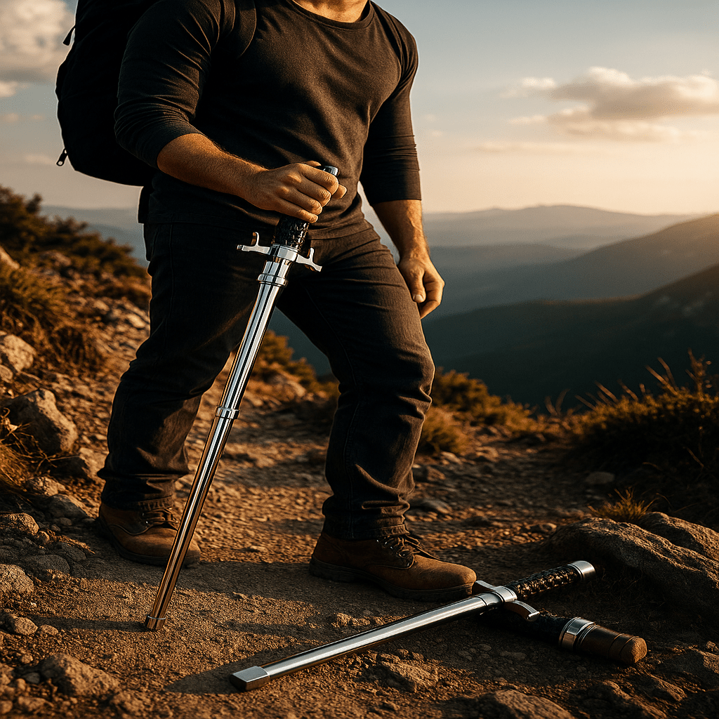 URBANGUARD PRO – Verstellbarer Wanderstock: Stabil und sicher 3
