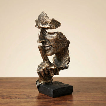 Abstracte Gouden Sculptuur – Moderne Scandinavische Decoratie met Artistieke Uitstraling Vestragear