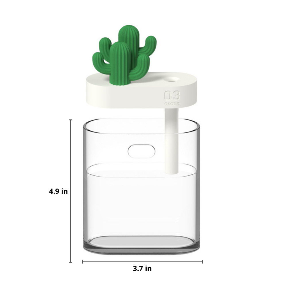 Cactiva – Ultraschall Aromadiffusor Kaktus mit LED-Licht 160 ml