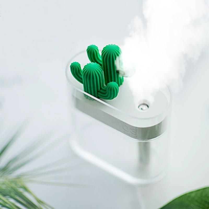 Cactiva – Ultraschall Aromadiffusor Kaktus mit LED-Licht 160 ml