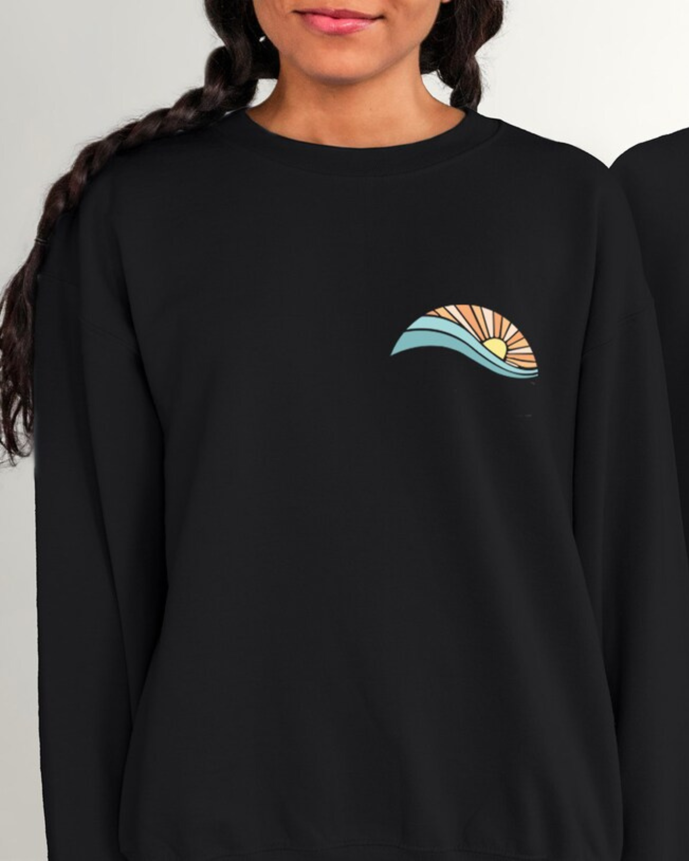 Crewneck trøje Forever Chasing Sunsets | Afslappet rundhalset sweatshirt