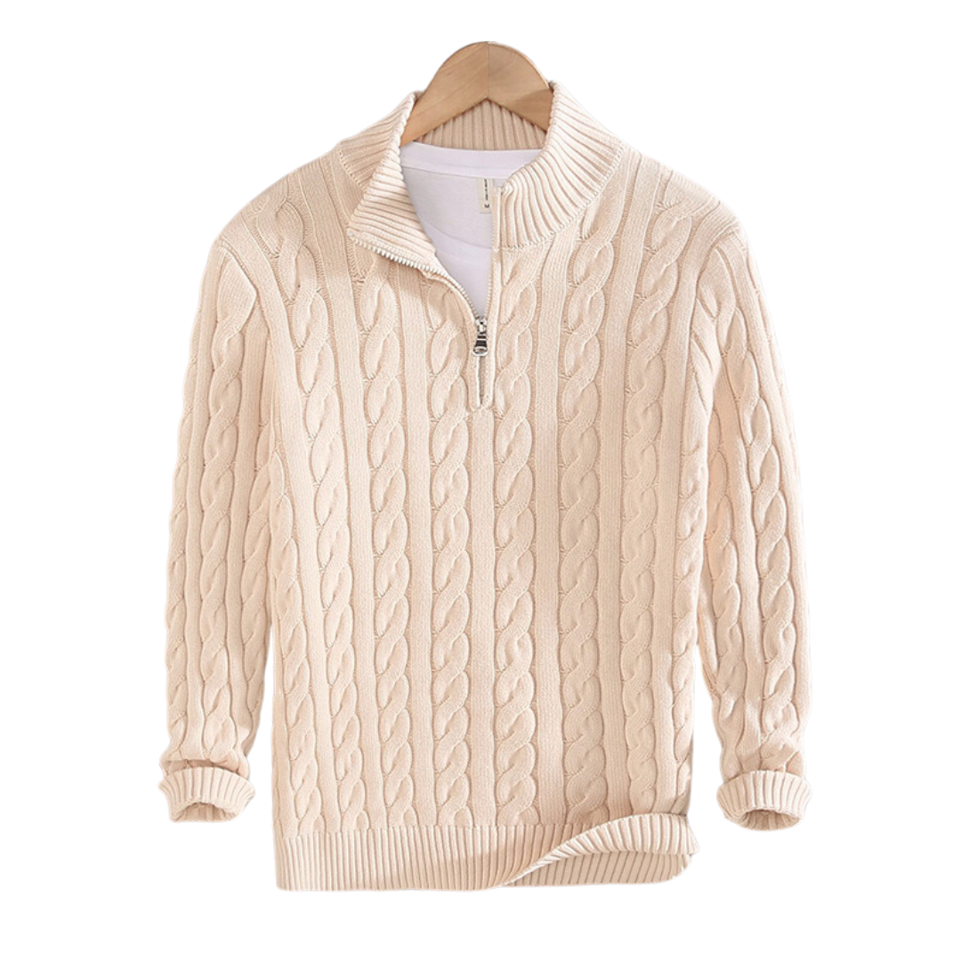 Yelko Sweater | Lässiger Herrenpullover mit halbem Reißverschluss | Stilvoll und bequem