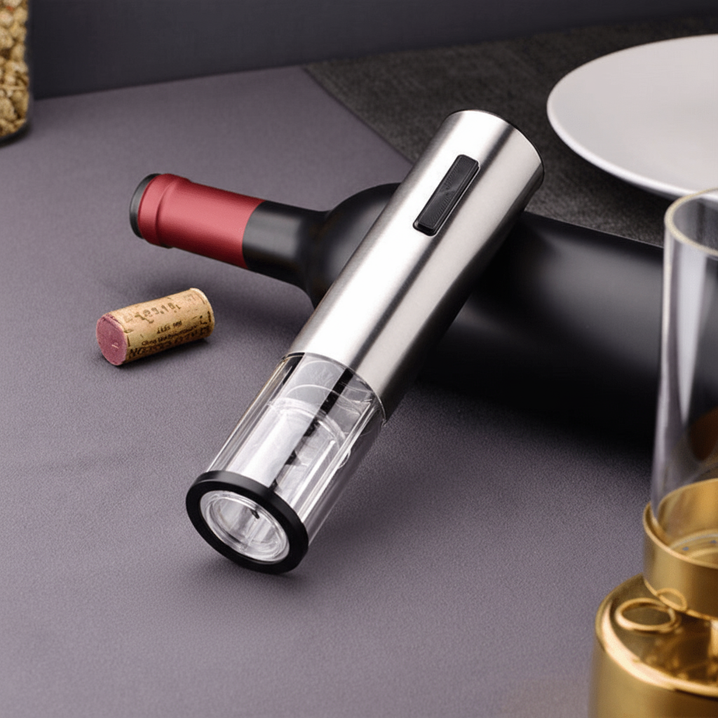 VINOLUX – 4-in-1 Electric Wine Opener for Effortless Opening & Serving 0