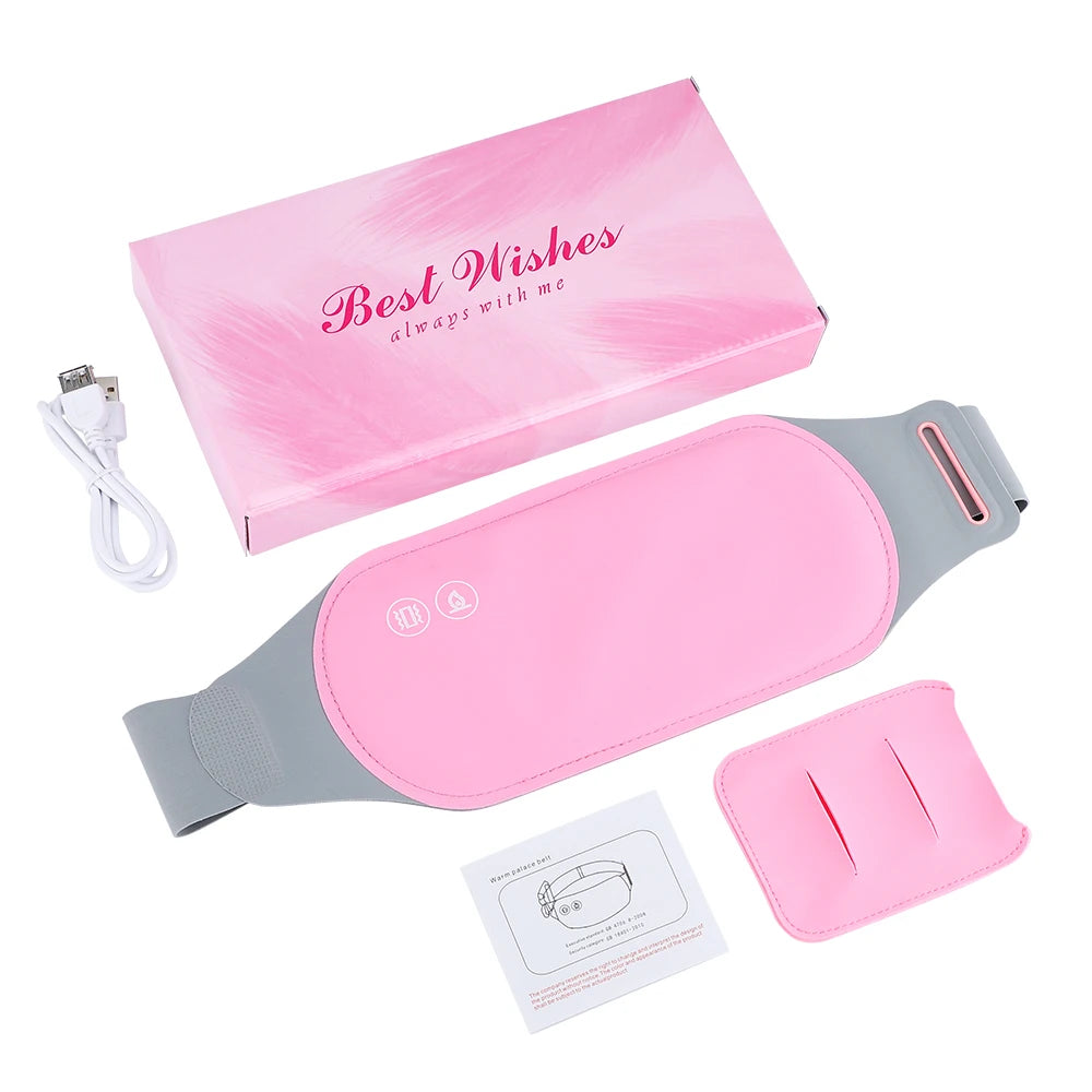 Vibrations-Heizgürtel für Menstruationsschmerzen mit Wärme und Massage, tragbar 6