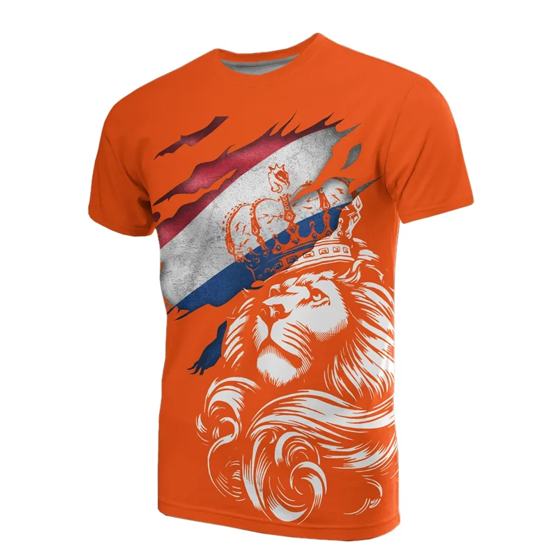 Voetbalshirt Nederland 2024 met 3D Afdruk Nederlandse Vlag 10