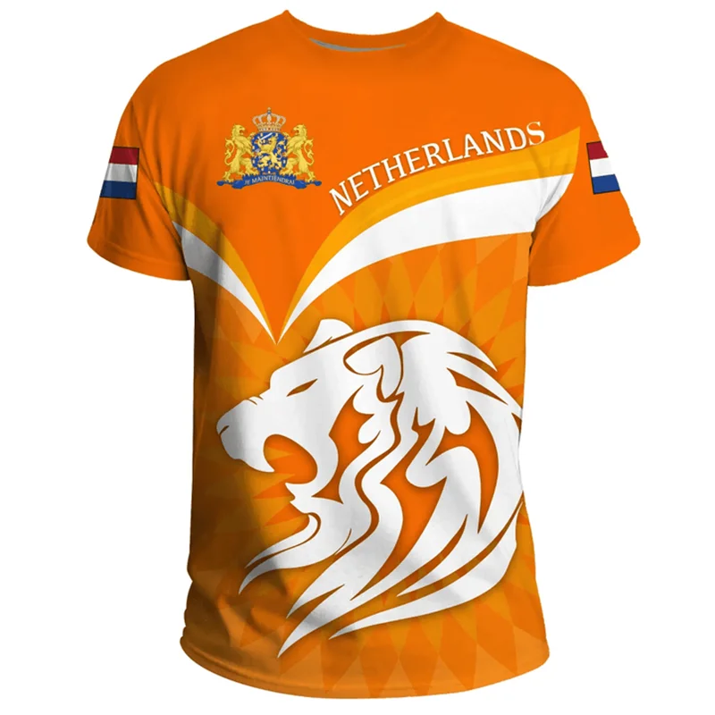 Voetbalshirt Nederland 2024 met 3D Afdruk Nederlandse Vlag 3