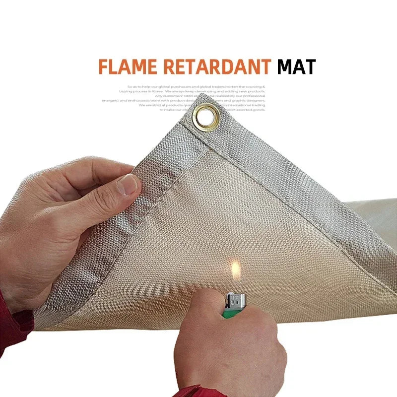 Vuurvaste Isolatiemat voor Buitengebruik - Glasvezel, Hittebestendig tot 800°C, Ideaal voor Barbecue en Picknick 1