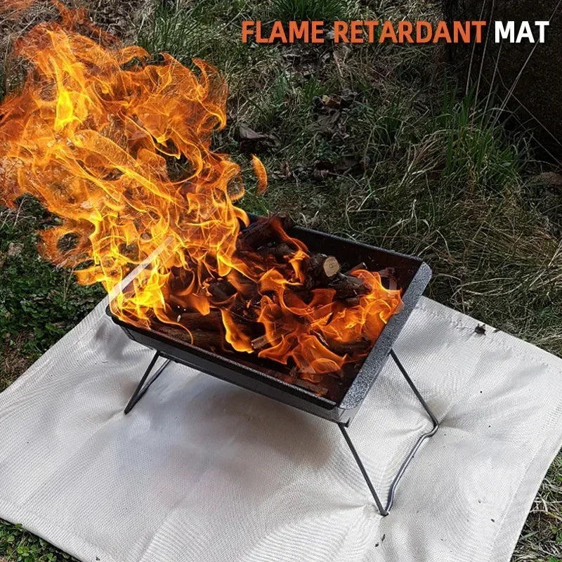 Vuurvaste Isolatiemat voor Buitengebruik - Glasvezel, Hittebestendig tot 800°C, Ideaal voor Barbecue en Picknick 5