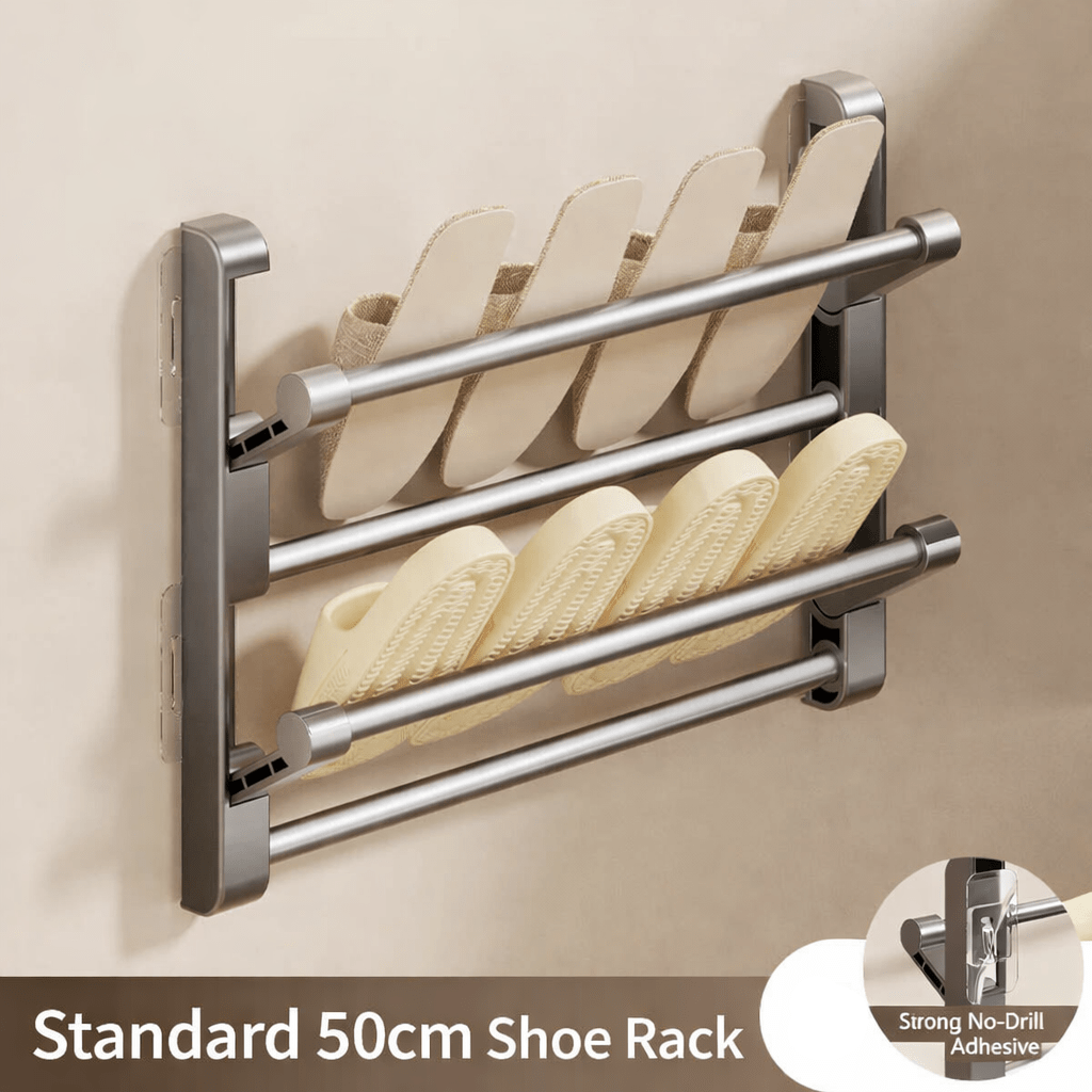 WANDORGANIZER – Wandmontiertes Schuhregal mit Abfluss für platzsparende Aufbewahrung 6
