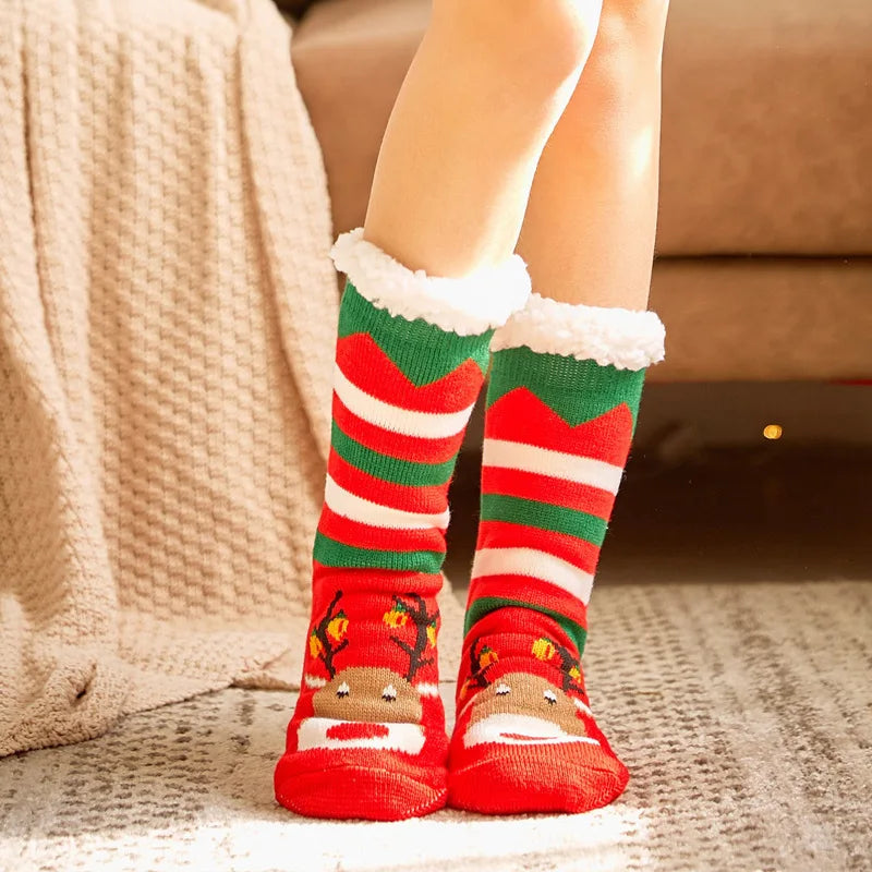 Warme Pluche Sokken voor Dames met Antislip, Perfect voor Binnengebruik 16