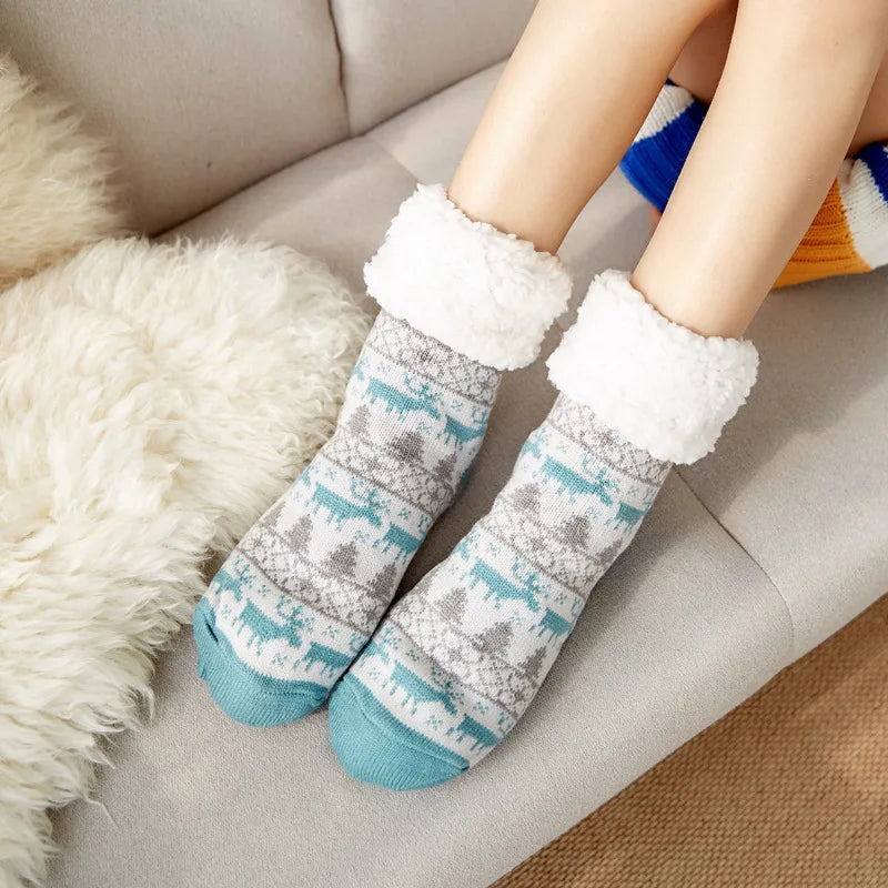 Warme Pluche Sokken voor Dames met Antislip, Perfect voor Binnengebruik 19