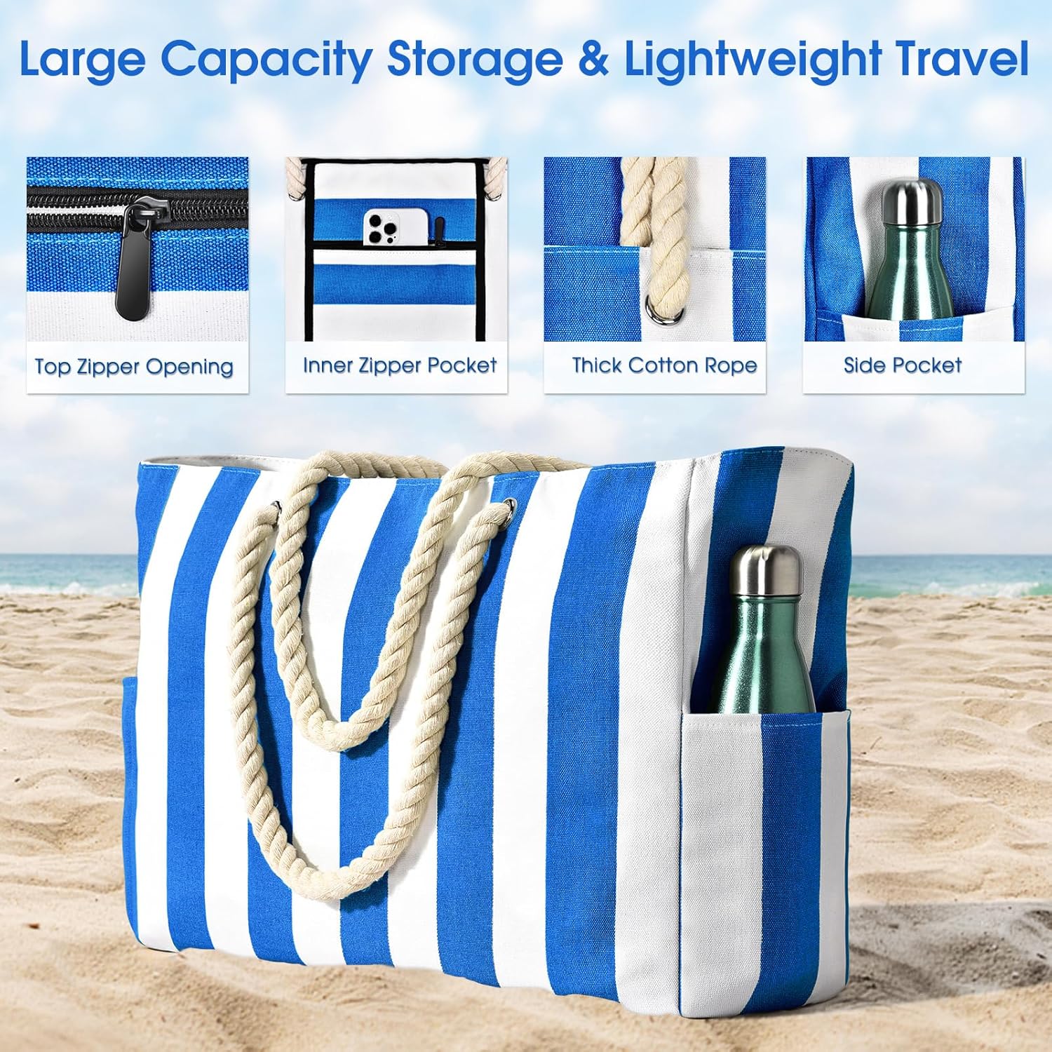 Wasser- und Sanddichte Oversized-Strandtasche – SandAway 3