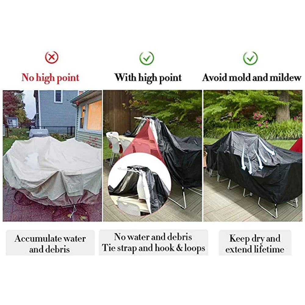Wasserdichte Abdeckung für Gartenmöbel – UV-beständig, staubdicht, 55 Größen verfügbar 5