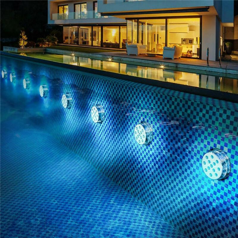Wasserdichte LED-Unterwasserlampe mit Fernbedienung - GlowRipple 0