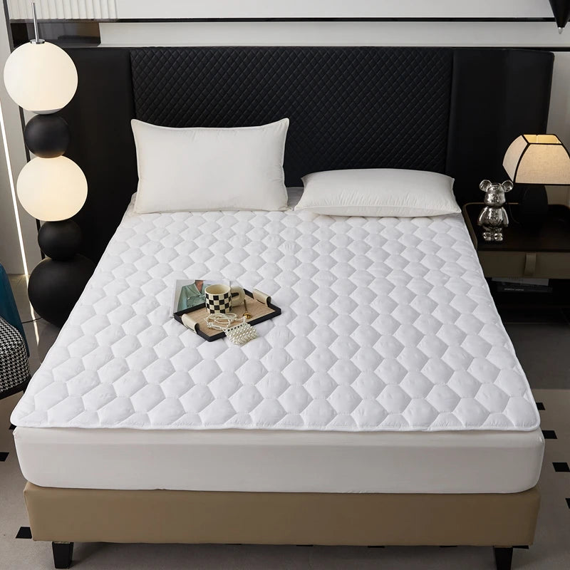 Wasserdichter Matratzenschoner für Einzel- und Doppelbetten, atmungsaktiv und gesteppte Oberfläche 8