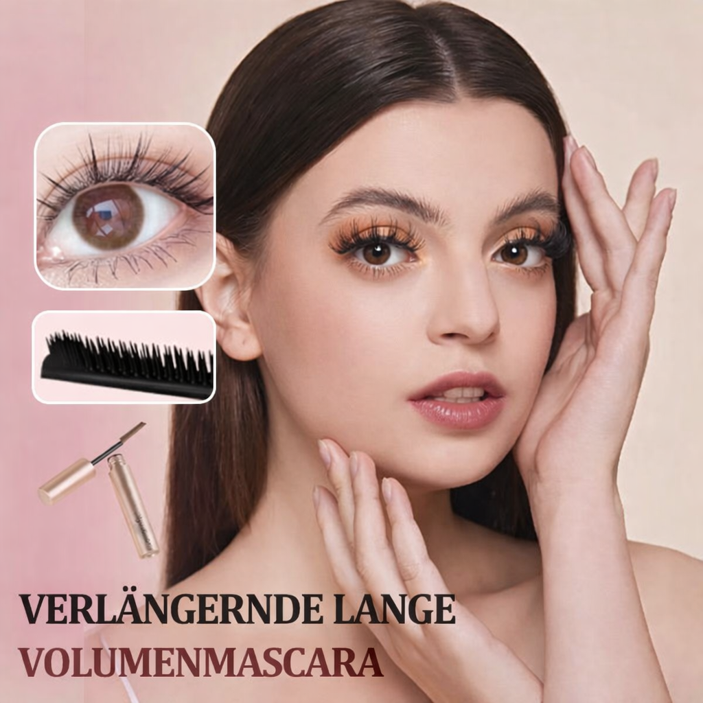 Wasserfeste Mascara mit Volumen, Länge und Präzisionsbürste für definierte Wimpern 0