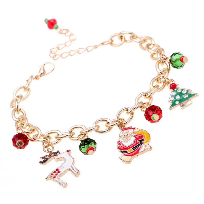 Weihnachtliches Charme-Armband mit Anhängern – Festlicher Schmuck