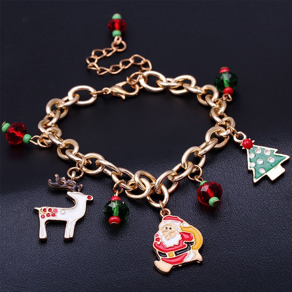 Weihnachtliches Charme-Armband mit Anhängern – Festlicher Schmuck