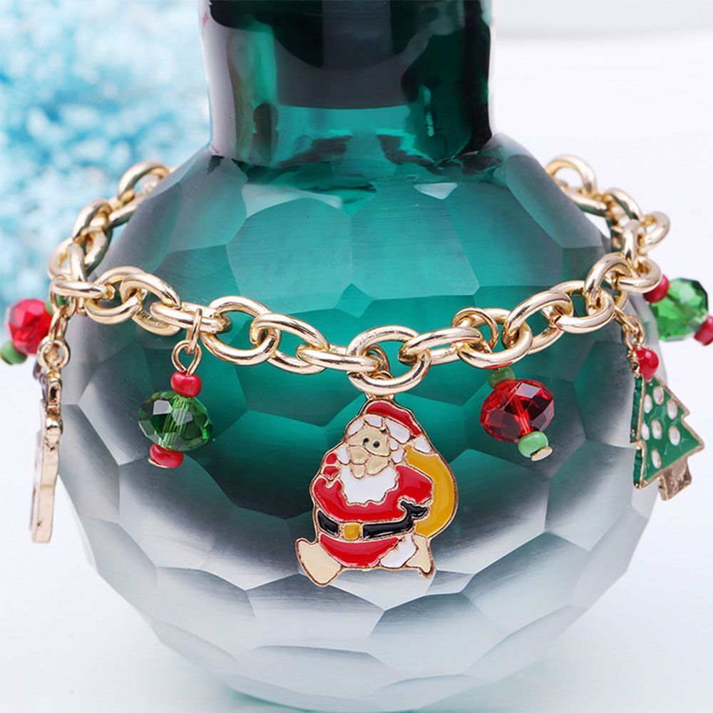 Weihnachtliches Charme-Armband mit Anhängern – Festlicher Schmuck