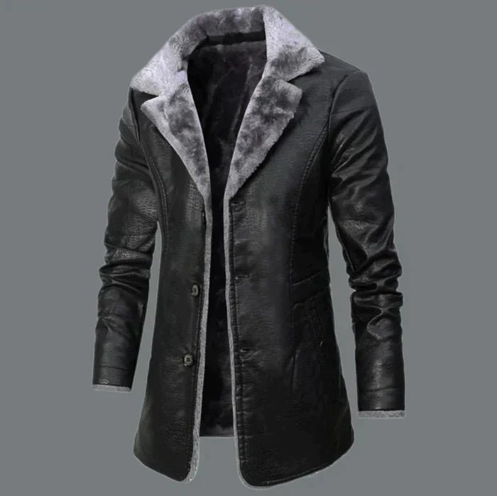 Tyson parka in pelle – giacca invernale da uomo con fodera in pile