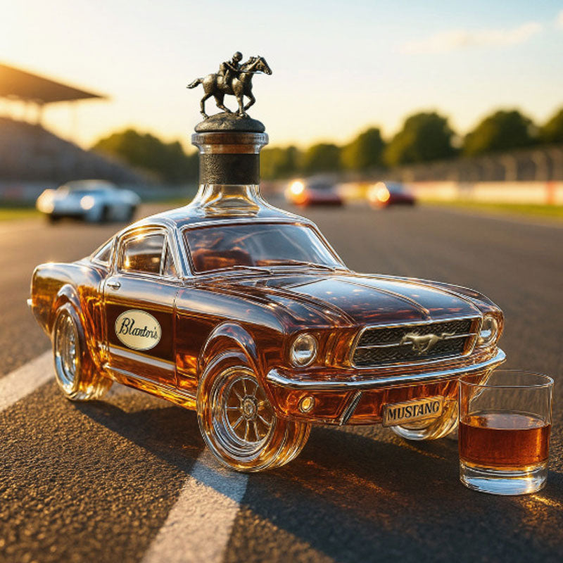 Whiskeykaraffe im Mustang-Design aus Glas, dekorativ und funktional für Hausbar 0