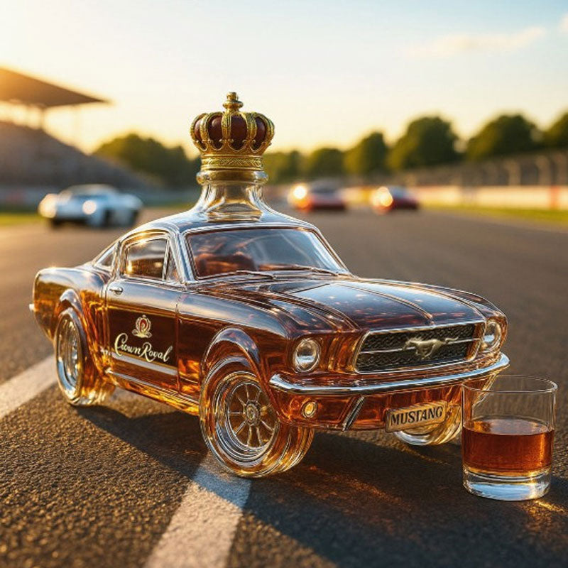 Whiskeykaraffe im Mustang-Design aus Glas, dekorativ und funktional für Hausbar 4
