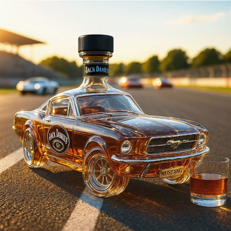 Whiskeykaraffe im Mustang-Design aus Glas, dekorativ und funktional für Hausbar 5