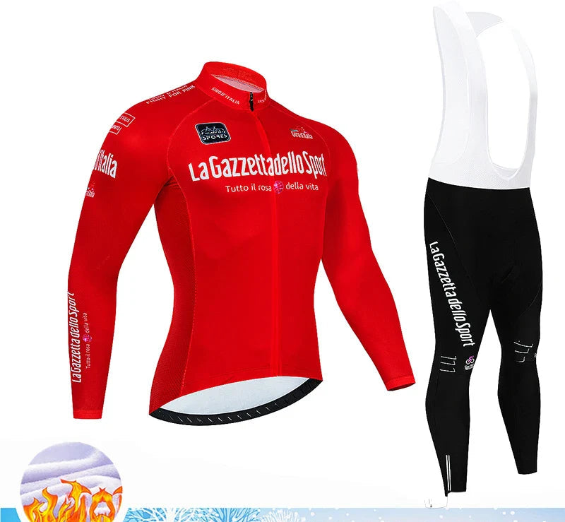 Zimní cyklistický set pánský Termo | 20D gelové polstrování, Prodyšný