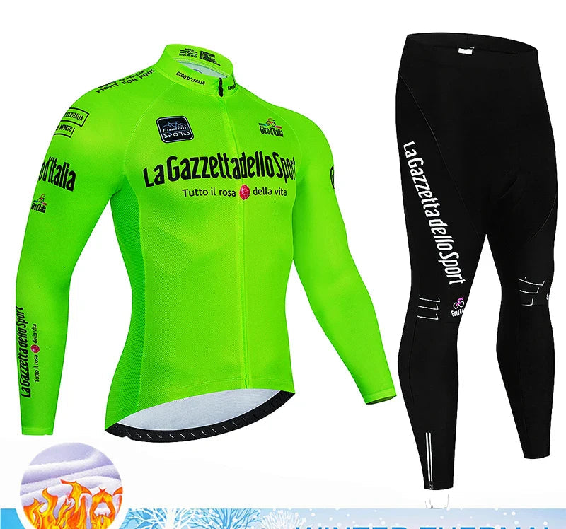 Zimní cyklistický set pánský Termo | 20D gelové polstrování, Prodyšný