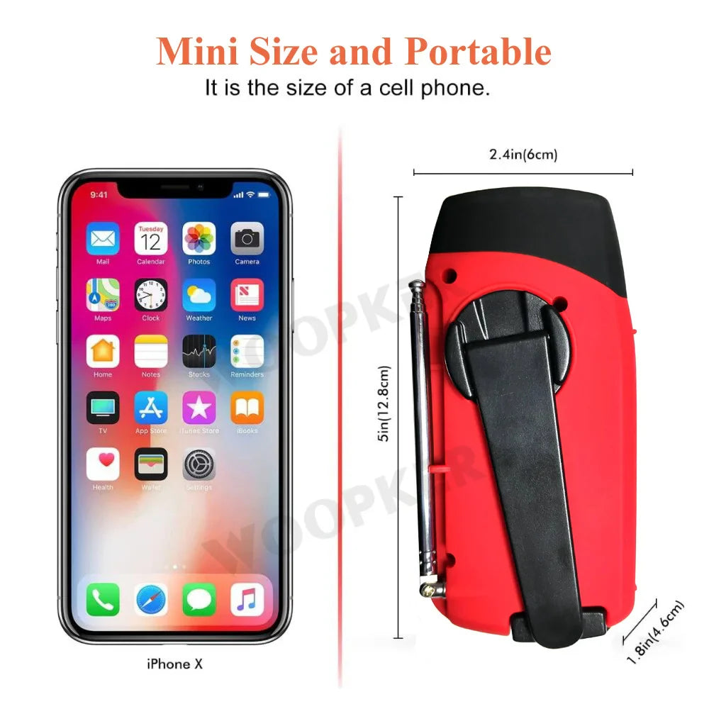 Bolendo Hiking - Nouzový Dynox s baterkou, rádiem a powerbankou