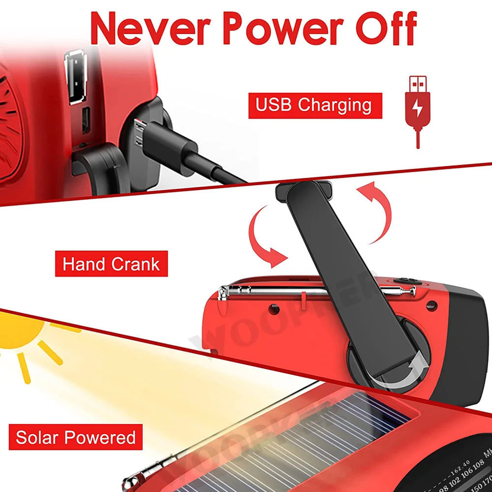 Bolendo Hiking - Nouzový Dynox s baterkou, rádiem a powerbankou