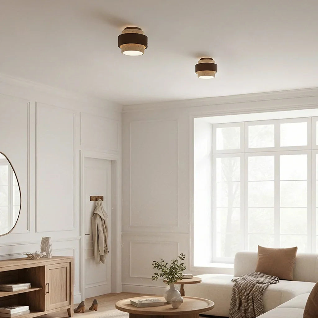 Yana Wabi-Sabi Travertine Retro Ceiling Light 3