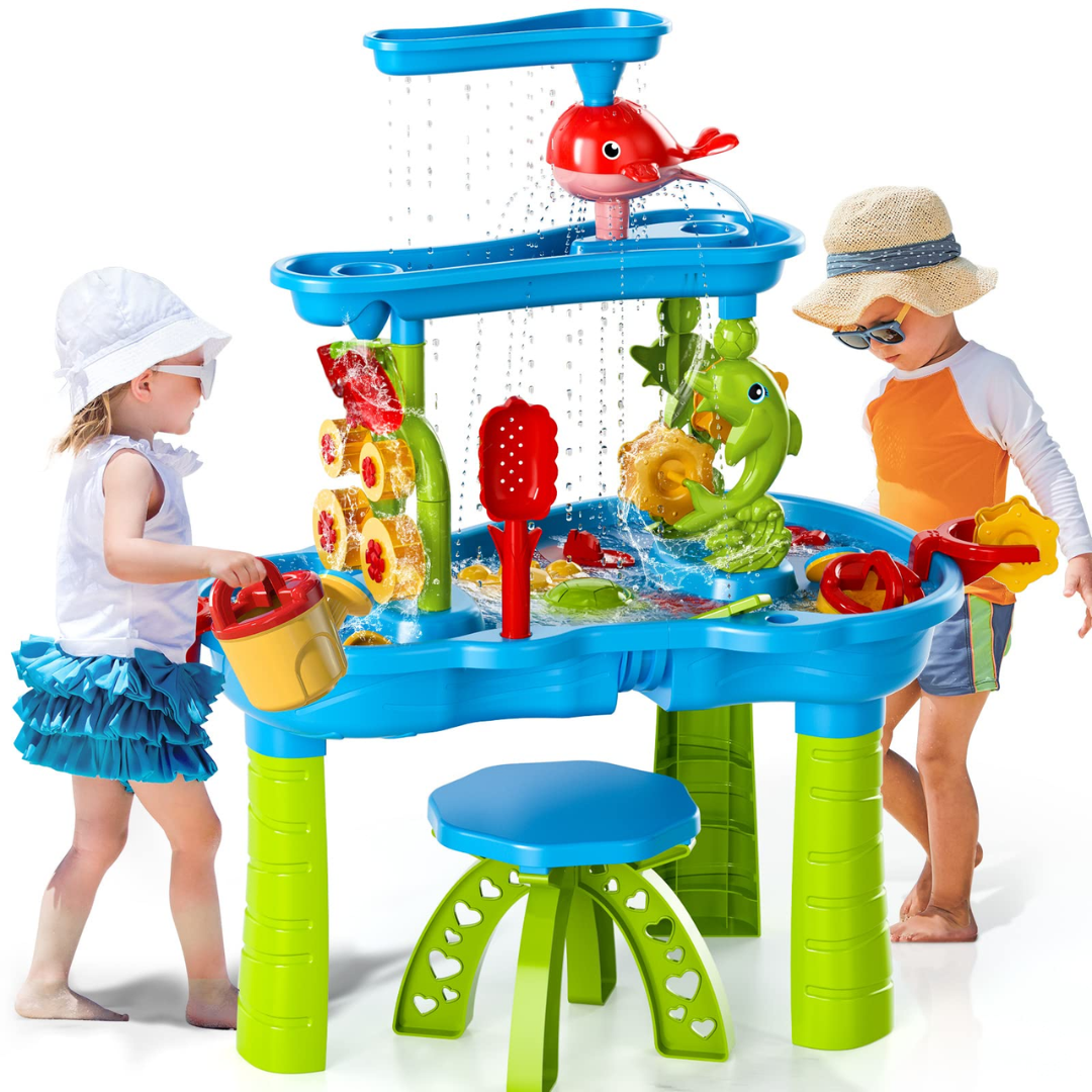 Zand- en Waterspeeltafel Kinderen – 3 Lagen met Accessoires (3+ Jaar) 0
