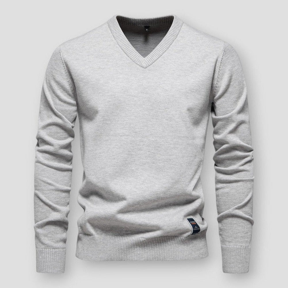 Nelson - Klassischer Herbst V-Ausschnitt Strickpullover für Männer | Zeitloser Stil
