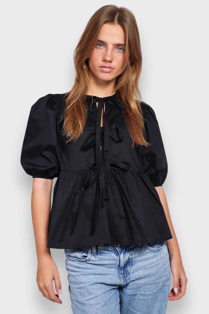 Leonore - Blouse avec manches bouffantes pour femmes