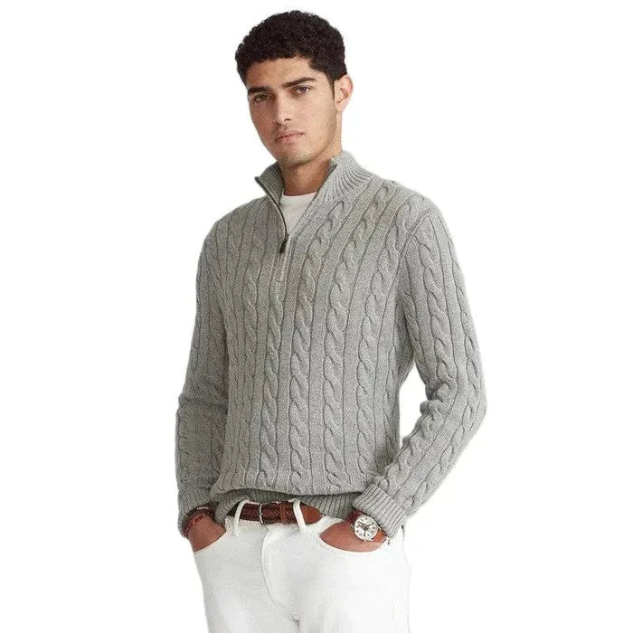 Yelko Sweater | Lässiger Herrenpullover mit halbem Reißverschluss | Stilvoll und bequem