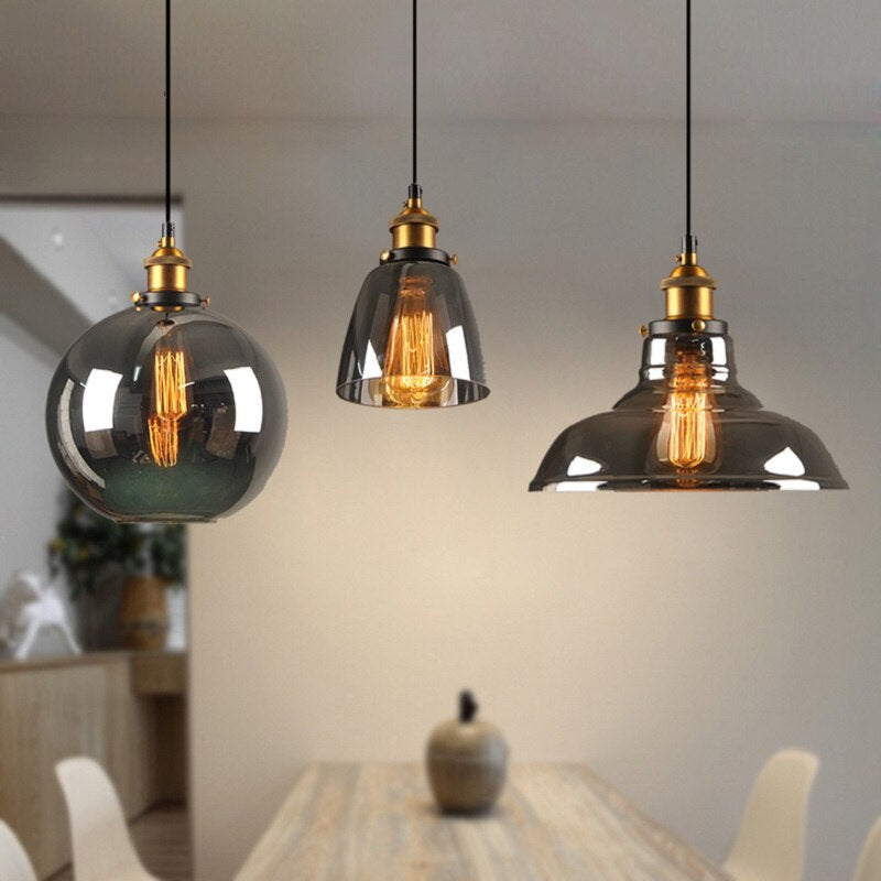 LumiVance – moderní závěsná lampa Kristall – válcové sklo a teplé světlo