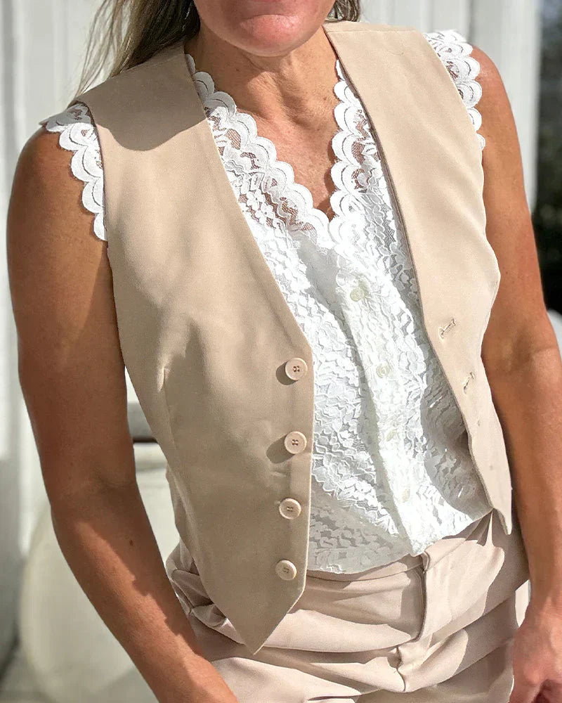 Élégant top en dentelle - Emersyn