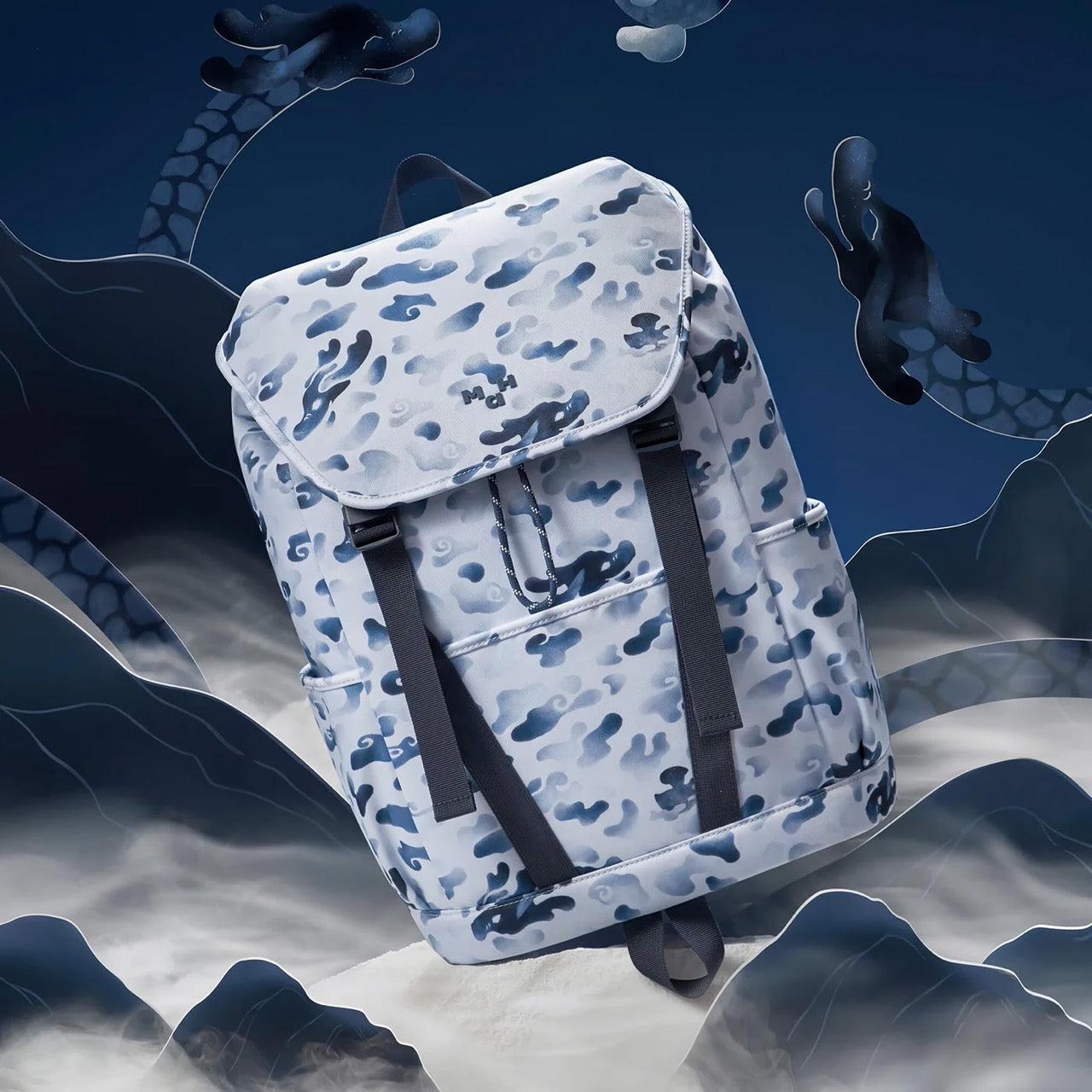 Devako Camo - modrý mytický batoh