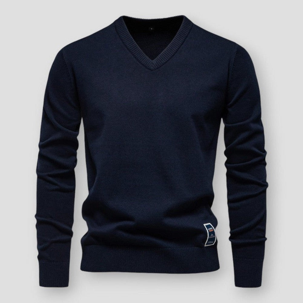 Nelson - Klassischer Herbst V-Ausschnitt Strickpullover für Männer | Zeitloser Stil