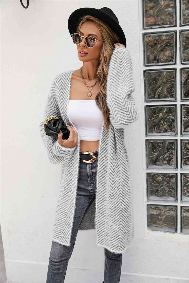 Cardigan avec motif chevrons - Silavia